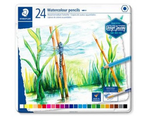 ESTUCHE DE METAL CON 24 LÁPICES, COLORES SURTIDOS STAEDTLER 14610C M24 (Espera 4 dias)